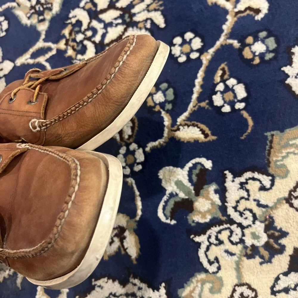 L.L Bean Size 13 D Leather Classic Camp Moc Deck Boat Shoe Brown  Mens